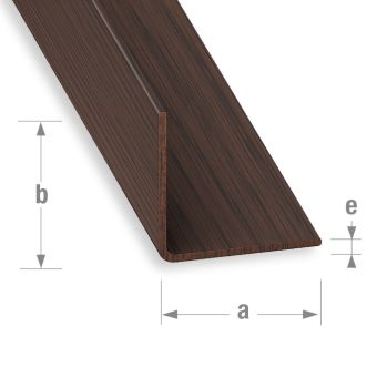 PVC Mahogany Equal Corner 20mm x 20mm x 1.2mm x 2m
