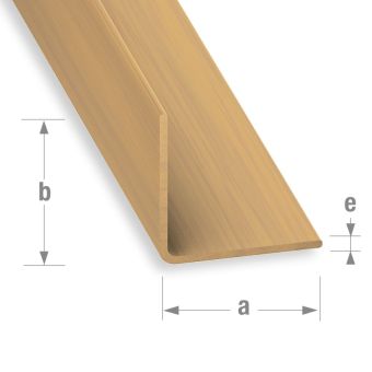 PVC Oak Equal Corner 30mm x 30mm x 1.2mm x 2m