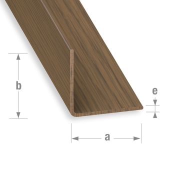 PVC Walnut Equal Corner 30mm x 30mm x 1.2mm x 2m