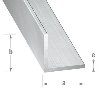 Raw Aluminium Equal Corner - 40mm x 40mm x 2m