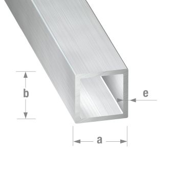 Raw Aluminium Square Tube - 10mm x 10mm x 1mm x 1m