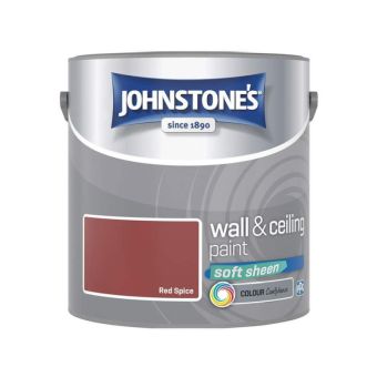 Johnstones Wall & Ceiling Soft Sheen Paint - Red Spice 2.5L
