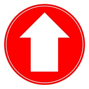 Red Arrow Floor Graphic - 200mm