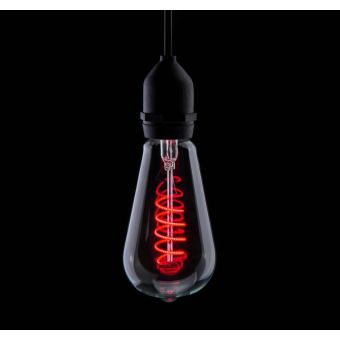 4W LED Funky Filament Red Glow Spiral Bulb