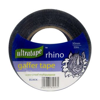 UltraTape Rhino Black Gaffer Tape 50mm x 50m