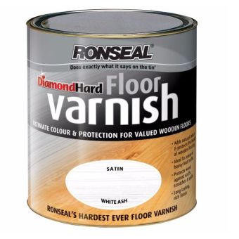Ronseal Diamond Hard White Ash Satin Floor Varnish 2.5L