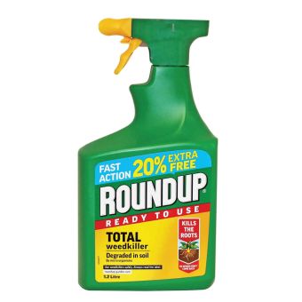 Roundup Fast Action Total Weedkiller Ready To Use Gun 1L+20% EXTRA FREE