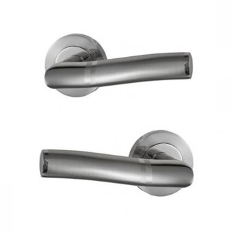 Basta Satin Nickel Roxton On Rose Door Handle