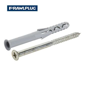 Rawlplug Nylon Solid Walls Frame Fixing - 10 X 120mm - Pack Of 4