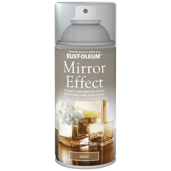 Rust-Oleum Gold Mirror Effect Spray Paint 150ml – Transform Glass into Reflective Gold | Fast Drying & Easy to Use