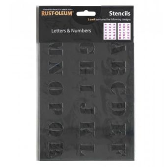 Rust-Oleum Stencil Kit - Letters & Numbers | Decorative Stencil for Craft and Home Projects