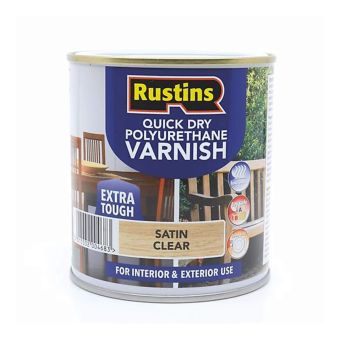 Rustins Quick Drying Polyurethane Varnish Satin Clear 2.5L
