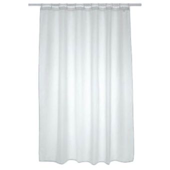 Blue Canyon Plain Polyester White Shower Curtain - 180cm