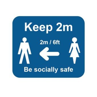 Centurion Keep 2m Social Distance Sign - 190x160 Pack Of 25