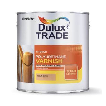 Dulux Trade Interior Clear Satin Polyurethane Varnish - 2.5L