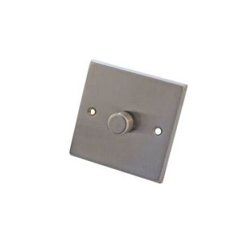 400W 1 Gang 2 Way Push On/Off Satin Chrome