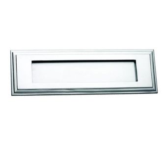 Satin Chrome Edwardian Letter Plate - 11" x 3 1/2"