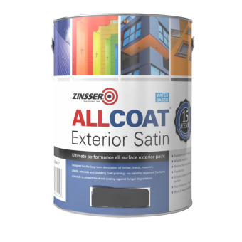 Zinsser AllCoat Exterior Water Based Satin 2.5L Anthracite