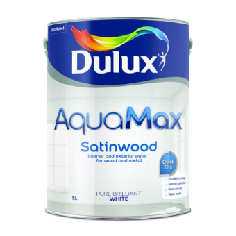 Dulux 5 Lt Aquamax Satin Brilliant White