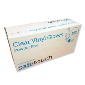 Powder Free Vinyl Gloves - Box of 100 - Size L