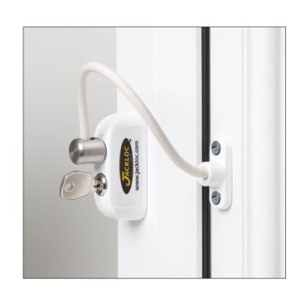 Jackloc Window Restrictor Child Lock - White L21666