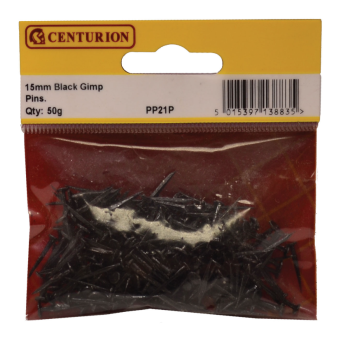 15mm Black Gimp Pins