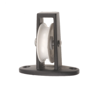 Perry Black Single Upright Across Plate Pulley - 38mm