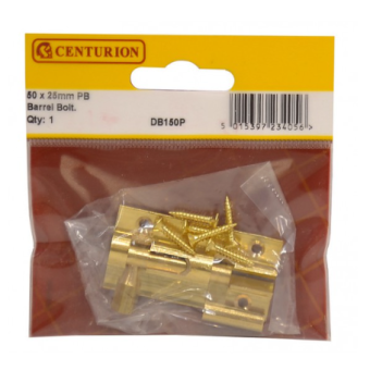 50mm x 25mm (1") PB Wide Necked Barrel Bolt