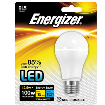 Energizer 12.5W LED Opal GLS Screw Cap E27/ ES Light Bulb