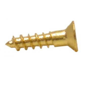 SC Slotted Brass Woodscrews with Countersunk Head - 1/2" x 4 Box