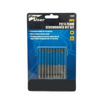 Pro User PZ2 Screwdriver Bit Set - Pack of 10