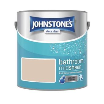 Johnstones Bathroom Midsheen Paint - Seashell 2.5L