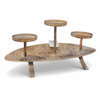 Season's Gold 3 Pillar Candle Stand