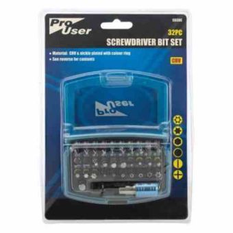 32 Piece Security Bit Set - Pro-User