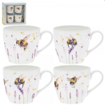 Bees Set of 4 Mugs