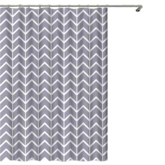 Blue Canyon Chevron Grey Shower Curtain - 180 x 180cm