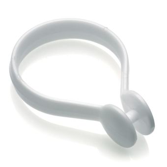 Croydex Shower curtain button rings - white