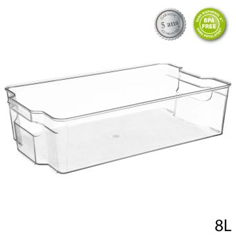 Simply Smart Large Fridge Storage Bin – 8L | BPA-Free Organizer for Refrigerator, Pantry & Kitchen