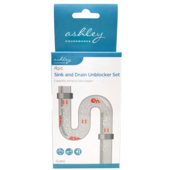 Sink & Drain Unblocker Set - Pack of 4