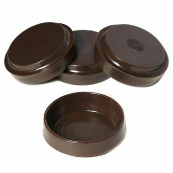 Small Brown Castor Cups - Pack of 2