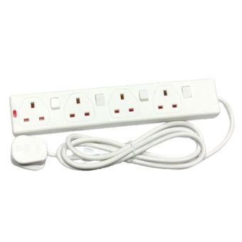 4 way Switched Extension Lead 13A - 2m