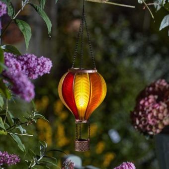 Solar Sunset Flaming Balloon Light – Realistic Flickering Flame Effect Lantern, Cool Touch Design, 44 x 14 cm