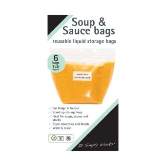 Planit Soup & Sauce Bags 1L - 6 Pack