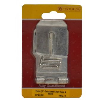 Centurion Galvanised Safety Hasp & Staple - 75mm