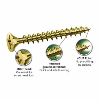 5.0mm x 30mm Spax Woodscrews With Yellox Coating - Box 200