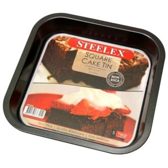 Steelex 21cm Non Stick Square Cake Tin