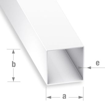 PVC White Square Tube - 20mm x 20mm x 1.2mm x 1m