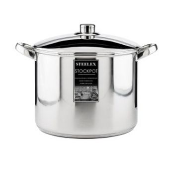 Steelex 24cm Stockpot With Steel Lid