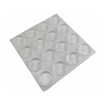 Felt Gard 13mm Surface Guard Vinyl Clear Round Pads - Pack Of 16