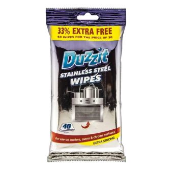 Duzzit Stainless Steel Wipes Pack 40